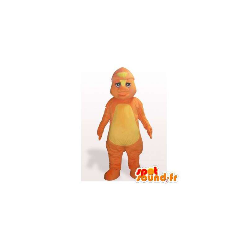 Mascotte de dinosaure orange. Costume de dinosaure - MASFR006287 - Mascottes Dinosaure