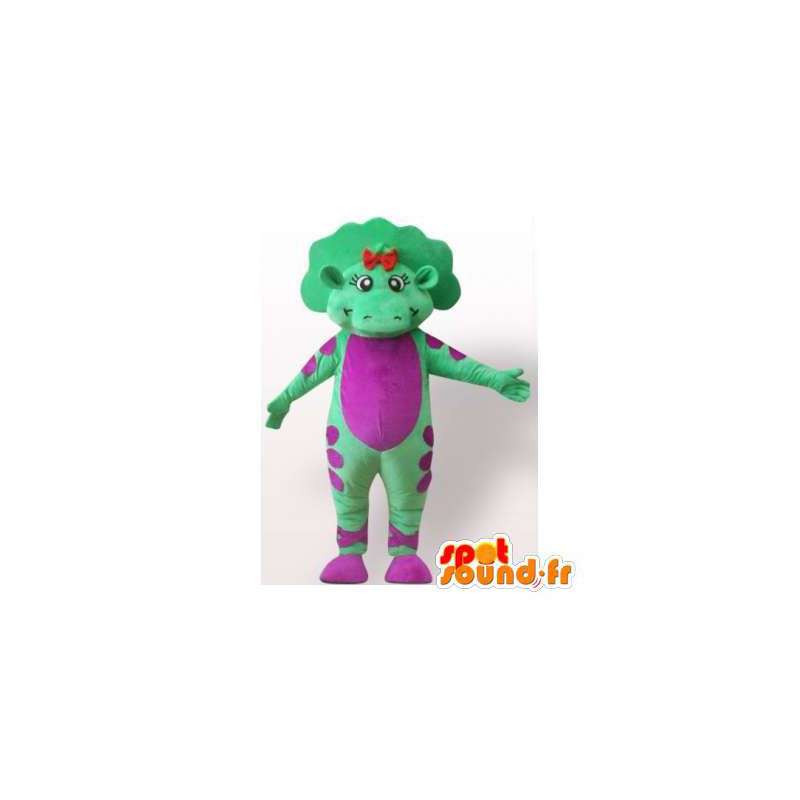 Maskotti vihreä ja violetti dinosaurus. Dinosaur Costume - Dinosaurus maskotteja - MASFR006288 - SpotSound.fr