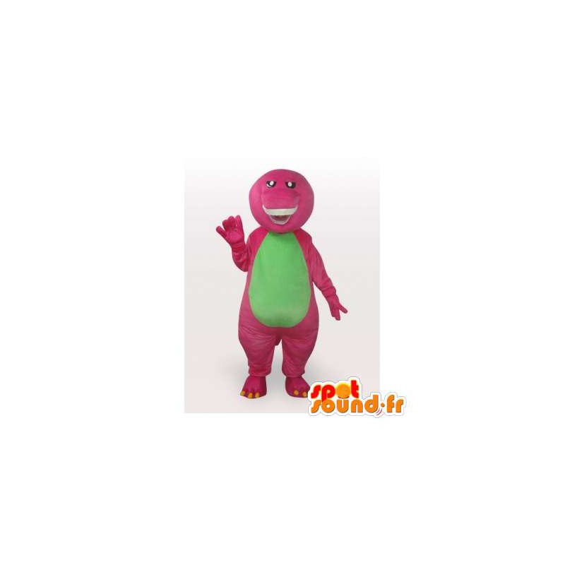 Dinosaur mascot pink and green. Dinosaur Costume - MASFR006289 - Mascots dinosaur