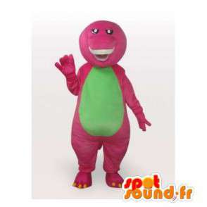 Dinosaur mascot pink and green. Dinosaur Costume - MASFR006289 - Mascots dinosaur