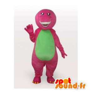 Rosa og grønn dinosaur maskot. Dinosaur Costume - Dinosaur maskoter - MASFR006289 - SpotSound.fr
