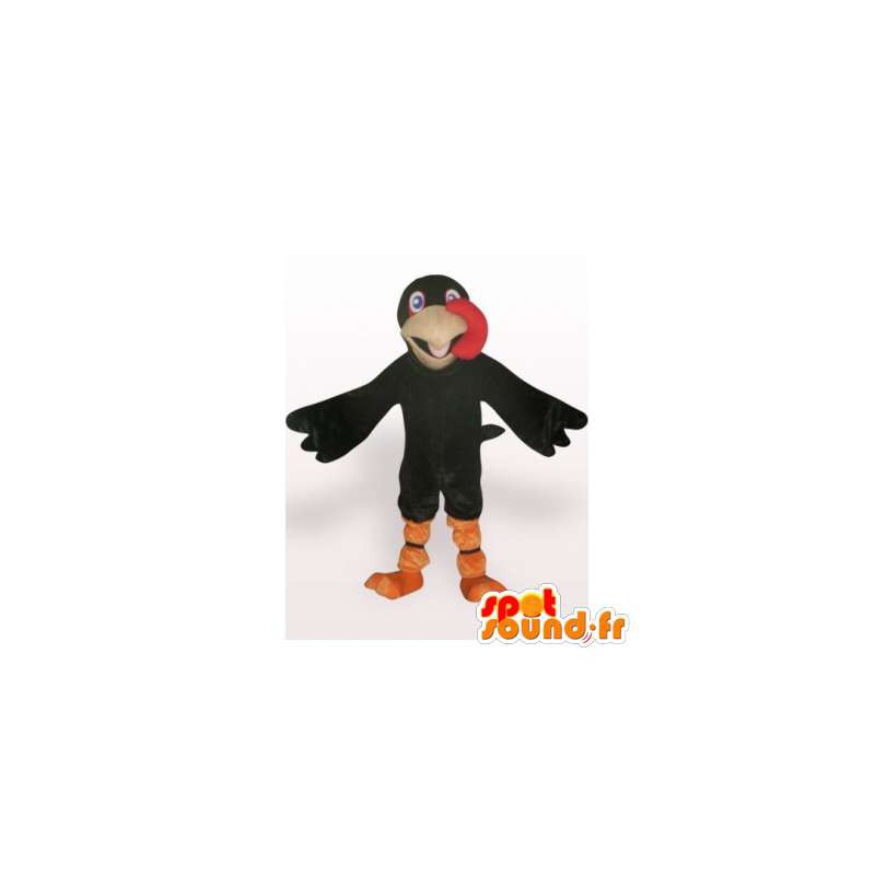 Mascot corvo nero. Raven costume - MASFR006302 - Mascotte degli uccelli