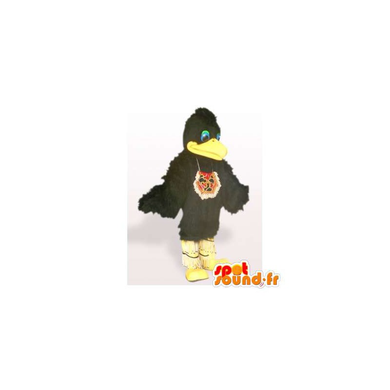 黒いカラスのマスコット。カザノワシのコスチューム-MASFR006303-鳥のマスコット