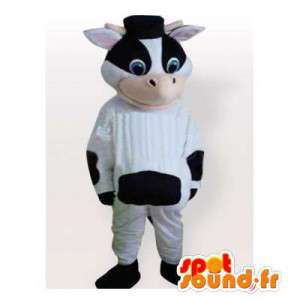 Mascot vaca en blanco y negro. Vaca traje - MASFR006321 - Vaca de la mascota