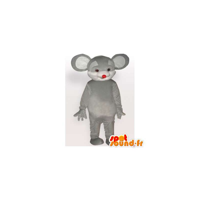 灰色のマウスのマスコット。マウスコスチューム-MASFR006326-マウスマスコット