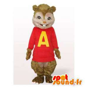 Mascot Alvin, gjengen tegneserie - MASFR006333 - Mascottes Les Chipmunks