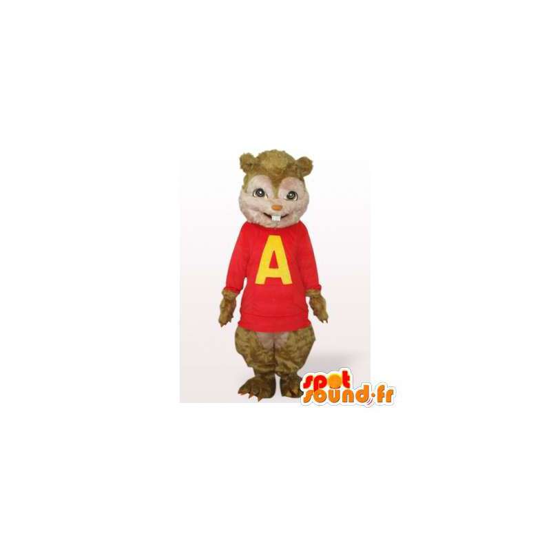 Maskotti Alvin pikkuoravat sarjakuva - MASFR006333 - Mascottes Les Chipmunks