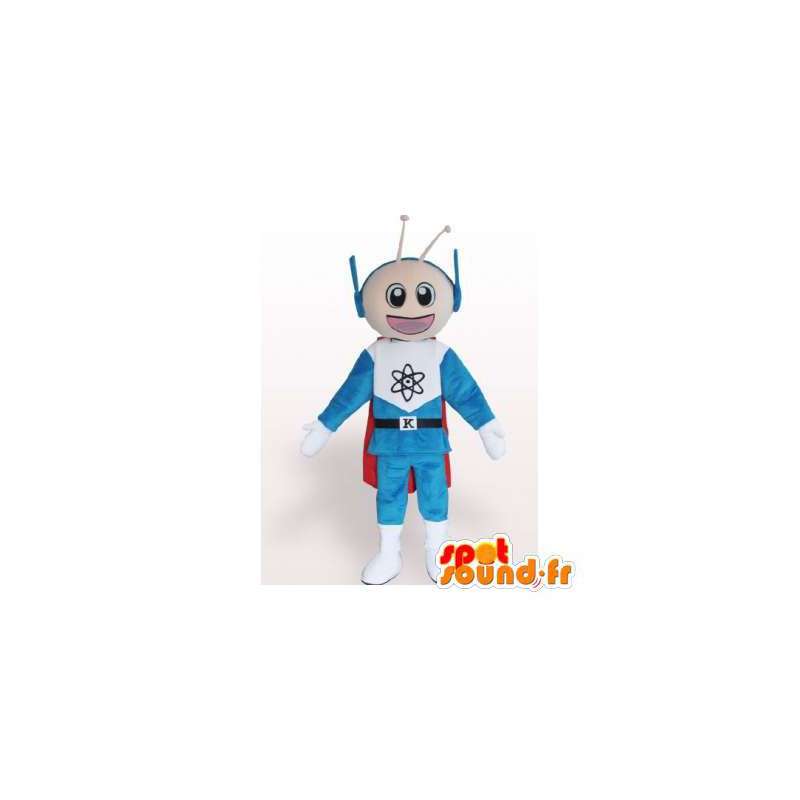 Sneeuwpop mascotte van de blauwe en witte ruimte - MASFR006351 - man Mascottes
