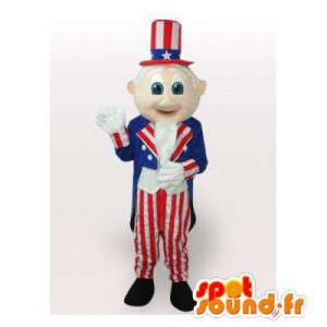 Amerikanischen Uncle Sam-Maskottchen-Kostüm - MASFR006352 - Maskottchen berühmte Persönlichkeiten