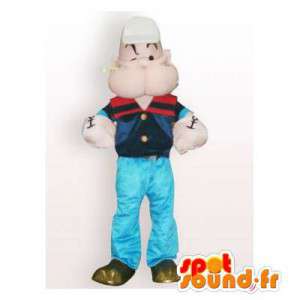 Popeye mascot, famous sailor muscular - MASFR006357 - Mascots famous characters