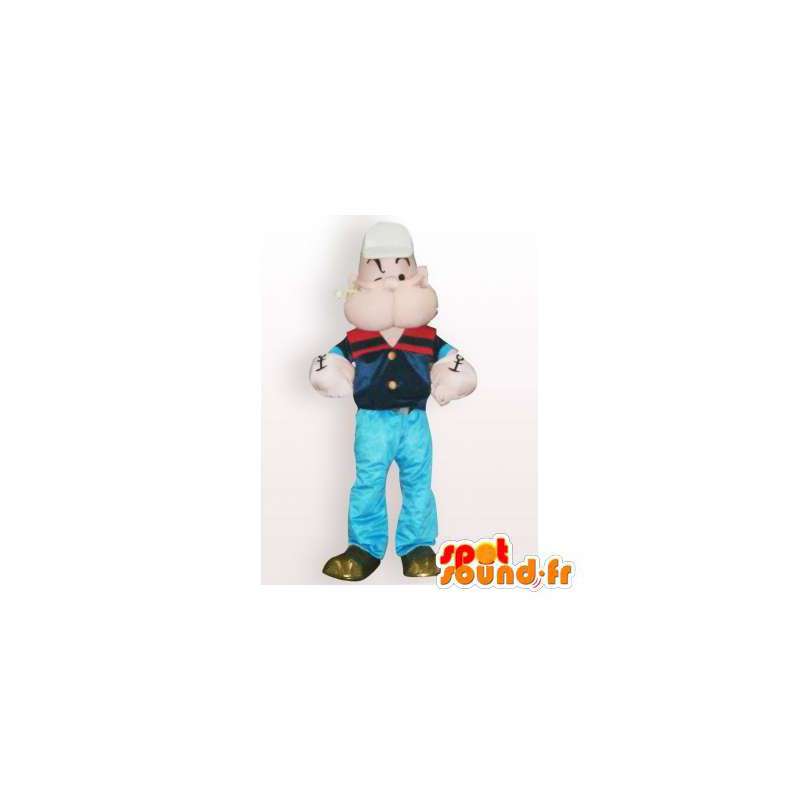 Popeye mascotte, marinaio famoso muscolare - MASFR006357 - Famosi personaggi mascotte