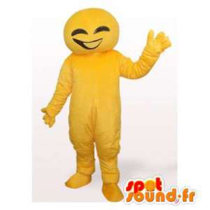 Žlutá sněhulák maskot. yellow suit - MASFR006358 - Man Maskoti