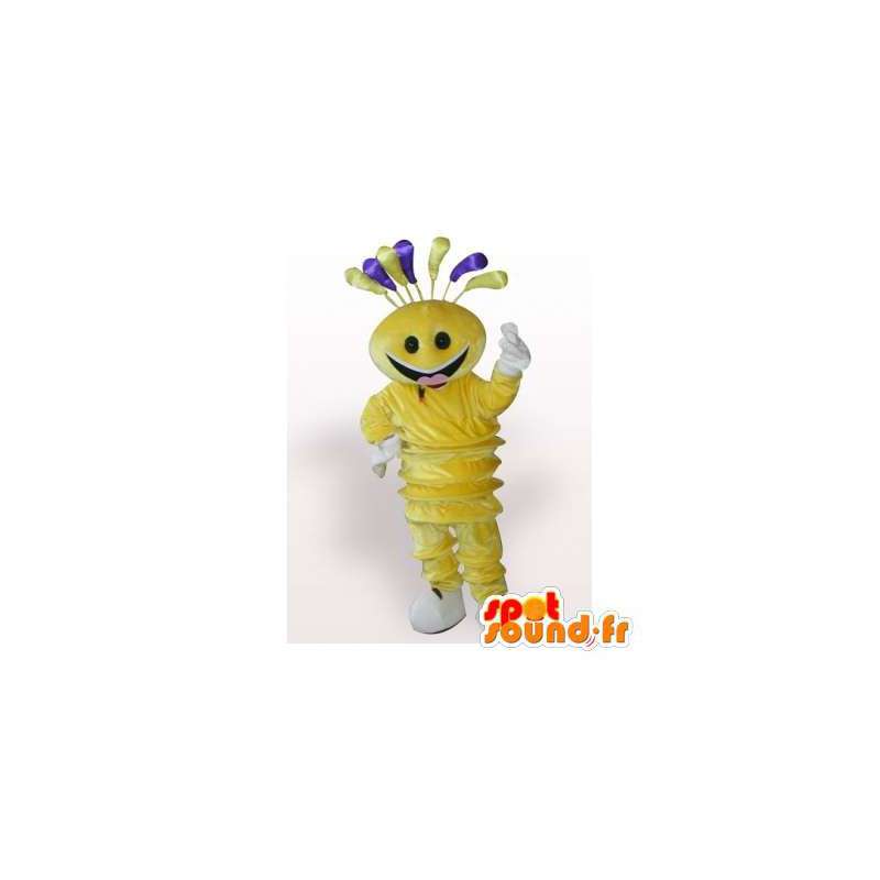 Kæmpe gul smiley maskot. Gul smiley kostume - Spotsound maskot