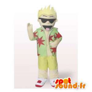 Ferierende maskot. Blond kostume - Spotsound maskot kostume