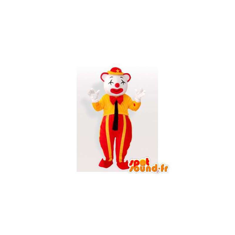 Mascot rote und gelbe Clown. Kostüm Zirkus - MASFR006367 - Maskottchen-Zirkus
