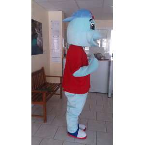 A forma di delfino mascotte peluche blu - Costume Dolphin - MASFR003339 - Delfino mascotte