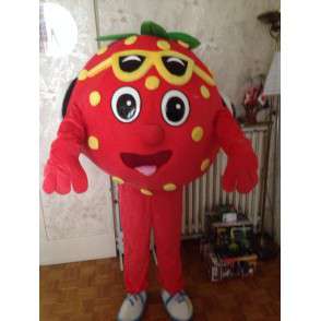 Mascote em forma gigante de morango - traje de morango - MASFR003545 - frutas Mascot