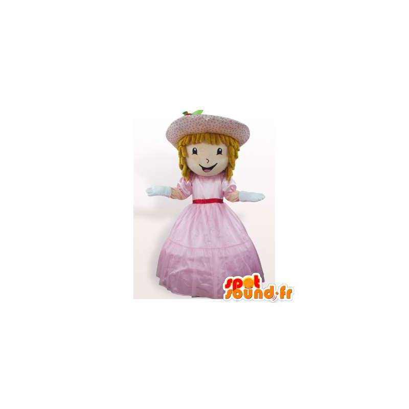 ピンクのドレスを着たプリンセスマスコット-MASFR006374-妖精のマスコット