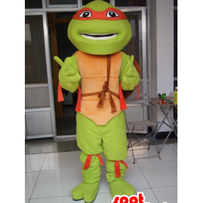 Ninja Turtle maskot - Tecknad kostym - Dräkt - Spotsound maskot