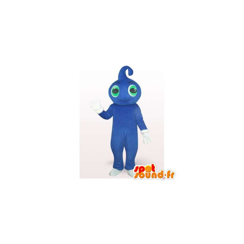 Azul mascote do boneco de neve com uma cabeça em forma de gota - MASFR006377 - Mascotes homem