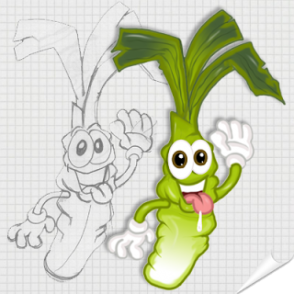 Mascotte van het ontwerp (Sketch, BAT, idee ...) - Mascot Marketing - GOODIES1000 - De extra's