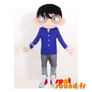 Mascotte de geek à lunettes. Costume de geek - MASFR006379 - Mascottes Homme