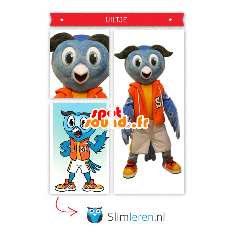 Owl Mascot kledd i sportsklær - MASFR20015 - Mascot fugler Owl Mascot kledd i sportsklær - MASFR20015 - Mascot fugler