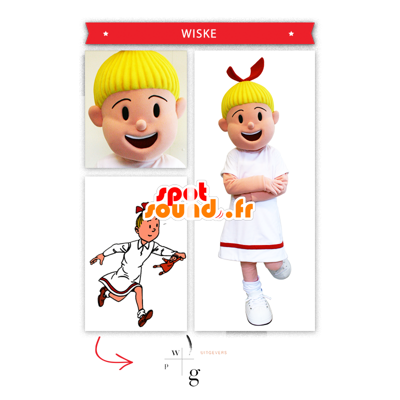 Costume Suzy famous daughter of Bob and Bobette - MASFR20018 - Mascots child Costume Suzy famous daughter of Bob and Bobette - MASFR20018 - Mascots child