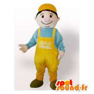 Mascot man in overalls. Costume worker - MASFR006381 - Human mascots