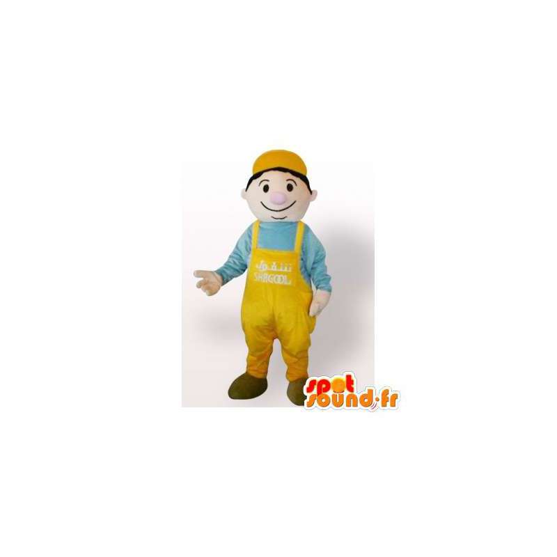 Mascot man in een overall. arbeider jurk - MASFR006381 - man Mascottes