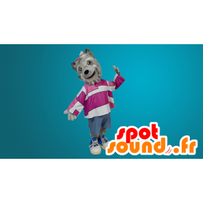 Susi Mascot pitkäkarvainen - MASFR20021 - Wolf Maskotteja