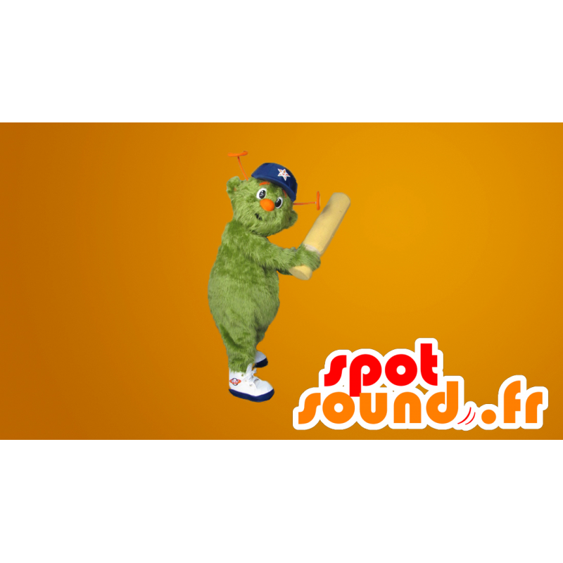 Green muž maskot, všechny chlupatý - MASFR20022 - Neutajované Maskoti Green muž maskot, všechny chlupatý - MASFR20022 - Neutajované Maskoti