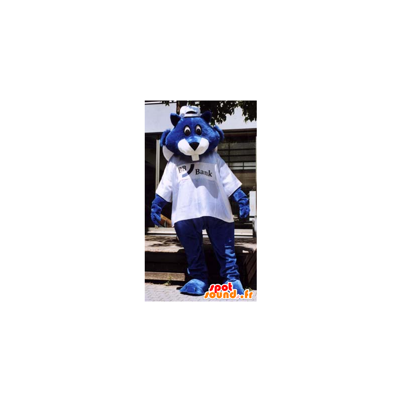 Blauw bever mascotte - MASFR20025 - Beaver Mascot Blauw bever mascotte - MASFR20025 - Beaver Mascot