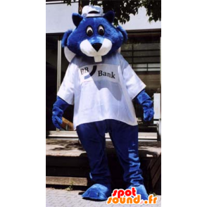 Blauw bever mascotte - MASFR20025 - Beaver Mascot