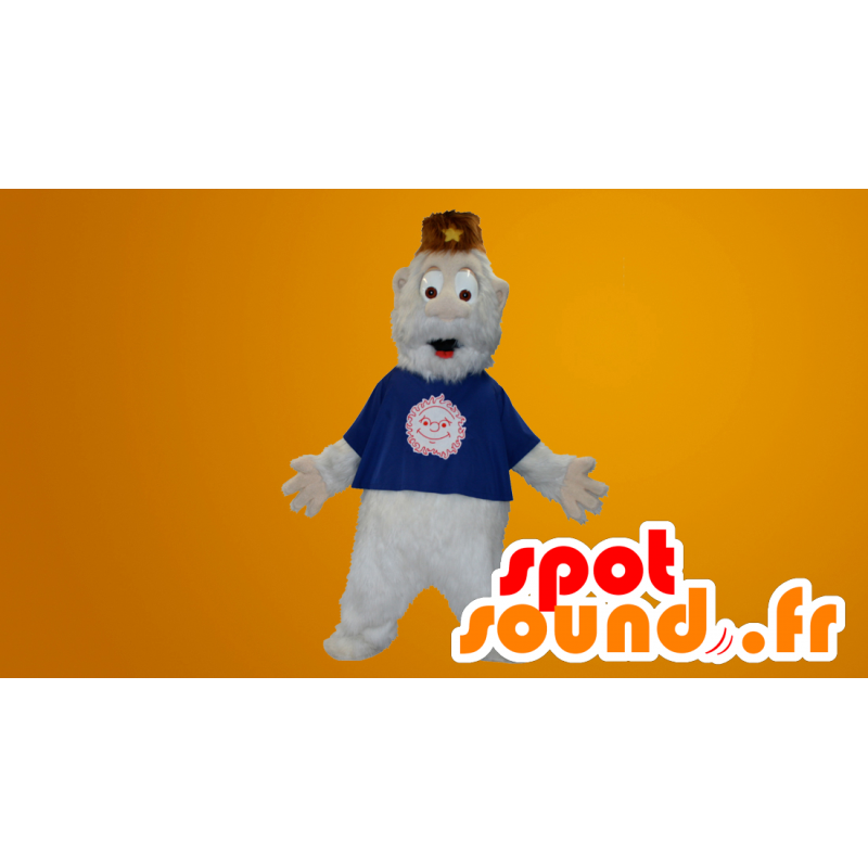 Mascotte de yéti blanc avec de longs poils - MASFR20028 - Mascottes animaux disparus Mascotte de yéti blanc avec de longs poils - MASFR20028 - Mascottes animaux disparus