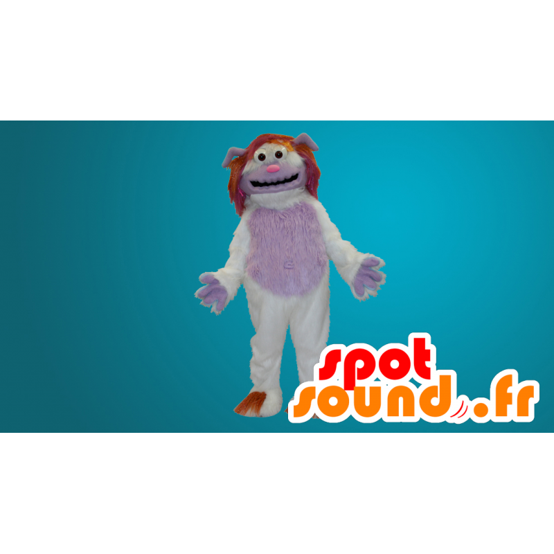 Maskotti Yeti valkoista ja vaaleanpunaista kaikki karvainen - MASFR20029 - Mascottes animaux disparus Maskotti Yeti valkoista ja vaaleanpunaista kaikki karvainen - MASFR20029 - Mascottes animaux disparus