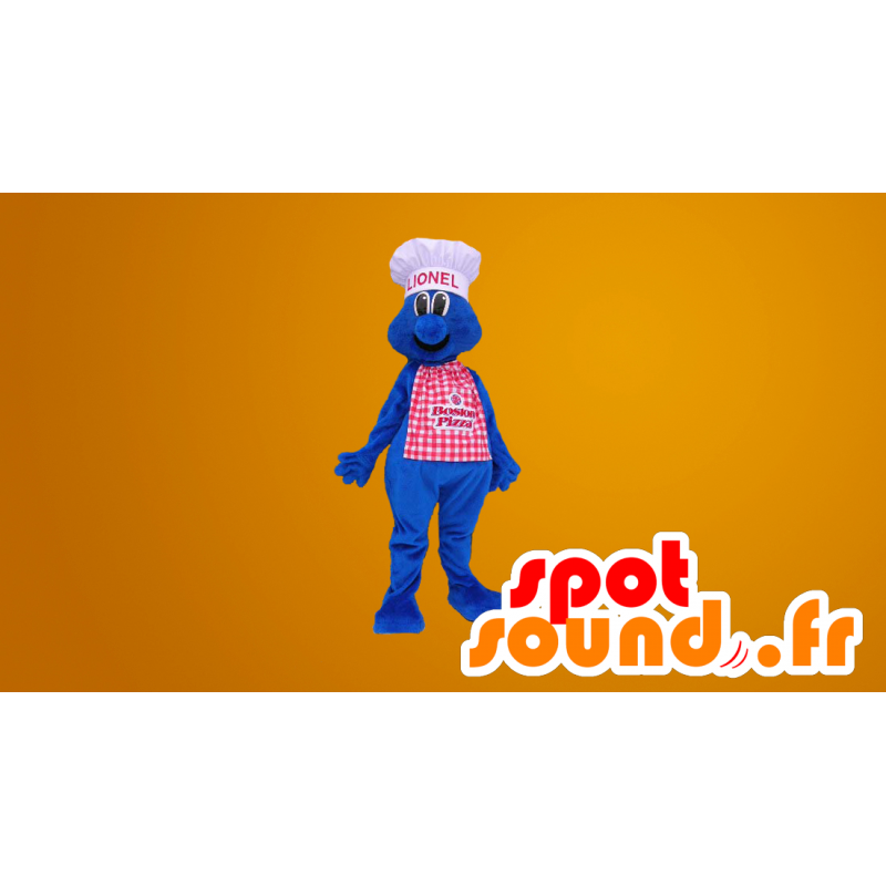 Blaue Schneemann-Maskottchen, chef - MASFR20033 - Maskottchen nicht klassifizierte Blaue Schneemann-Maskottchen, chef - MASFR20033 - Maskottchen nicht klassifizierte