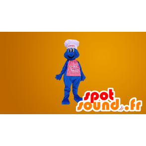 Blaue Schneemann-Maskottchen, chef - MASFR20033 - Maskottchen nicht klassifizierte