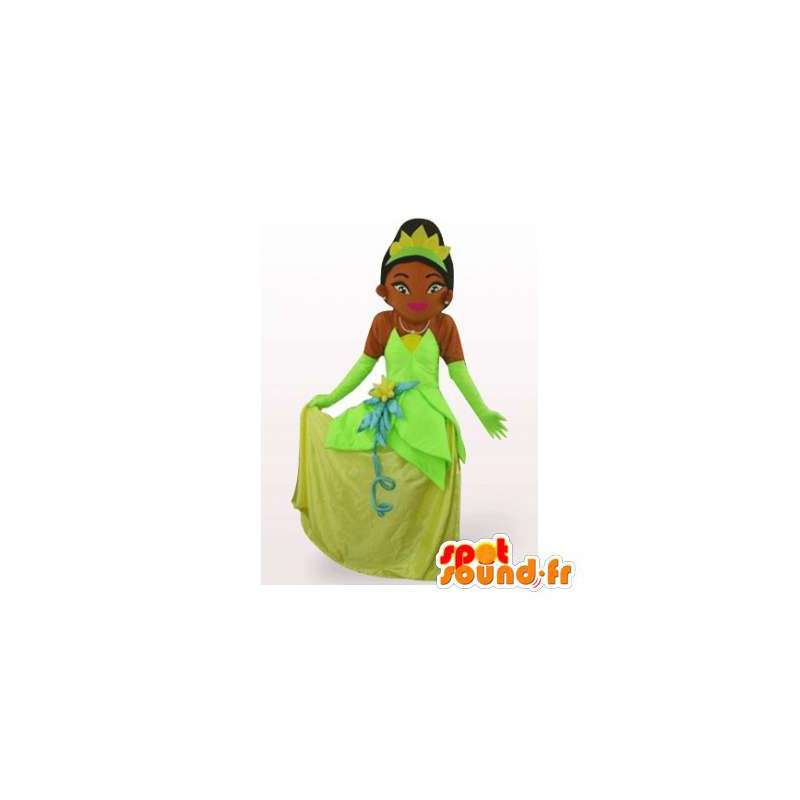 Mascotte de princesse en robe verte. Costume de princesse - MASFR006383 - Mascottes Fée