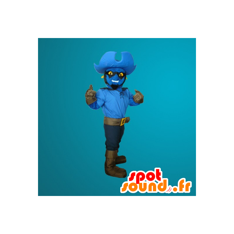 Maskot modré muž oblečený jako kovboj - MASFR20036 - Neutajované Maskoti Maskot modré muž oblečený jako kovboj - MASFR20036 - Neutajované Maskoti