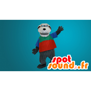 Grå og hvit hund maskot - MASFR20037 - Dog Maskoter