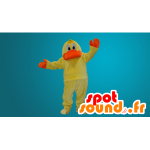 Gul och orange anka maskot - Spotsound maskot