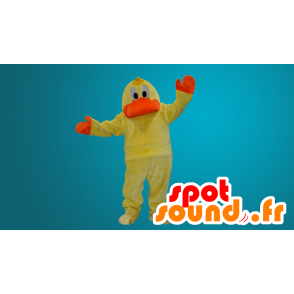 Gul och orange anka maskot - Spotsound maskot