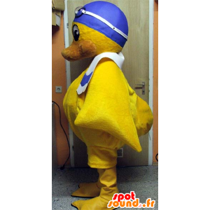 Gul brudmaskot, med badmössa - Spotsound maskot