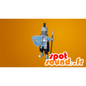 Knight Mascot protected with a helmet and armor - MASFR20042 - Mascots of Knights