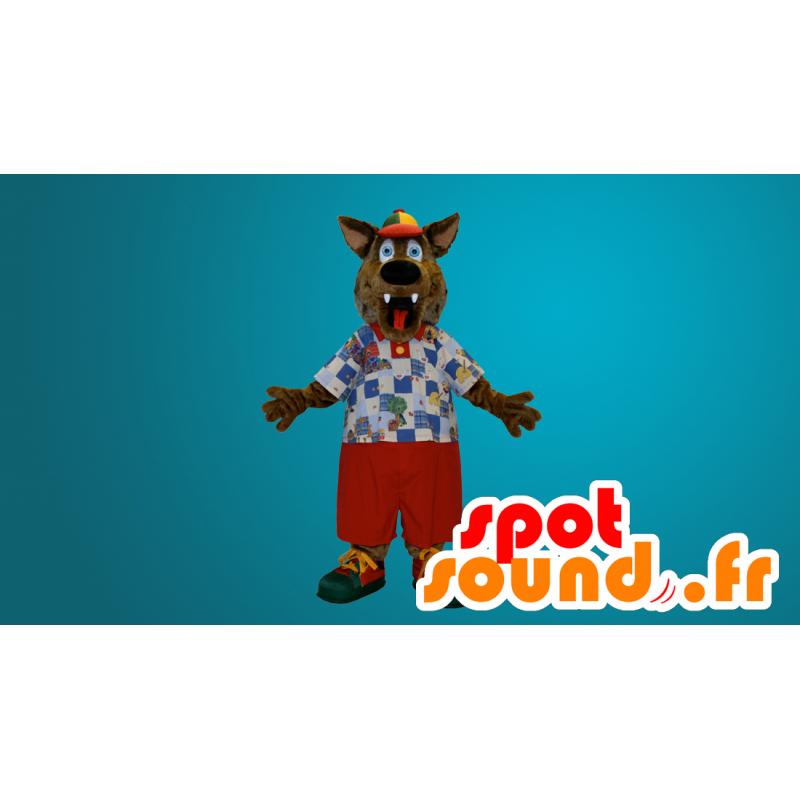 Mascotte de loup, mignon et coloré - MASFR20044 - Mascottes Loup Mascotte de loup, mignon et coloré - MASFR20044 - Mascottes Loup