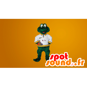 Dość maskotka zielona żaba, uśmiechając - MASFR20049 - żaba Mascot
