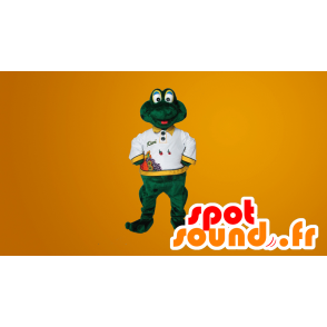 Dość maskotka zielona żaba, uśmiechając - MASFR20049 - żaba Mascot