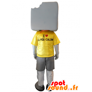 Stor vit marshmallowmaskot, jätte - Spotsound maskot