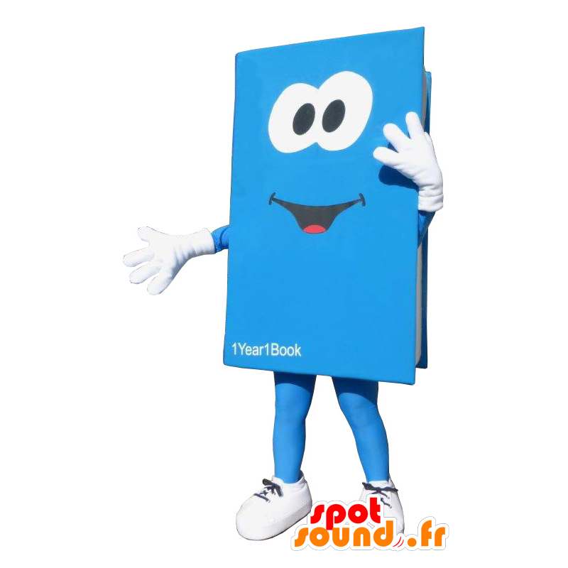 Giant blue book mascot - MASFR20055 - Mascots of objects Giant blue book mascot - MASFR20055 - Mascots of objects